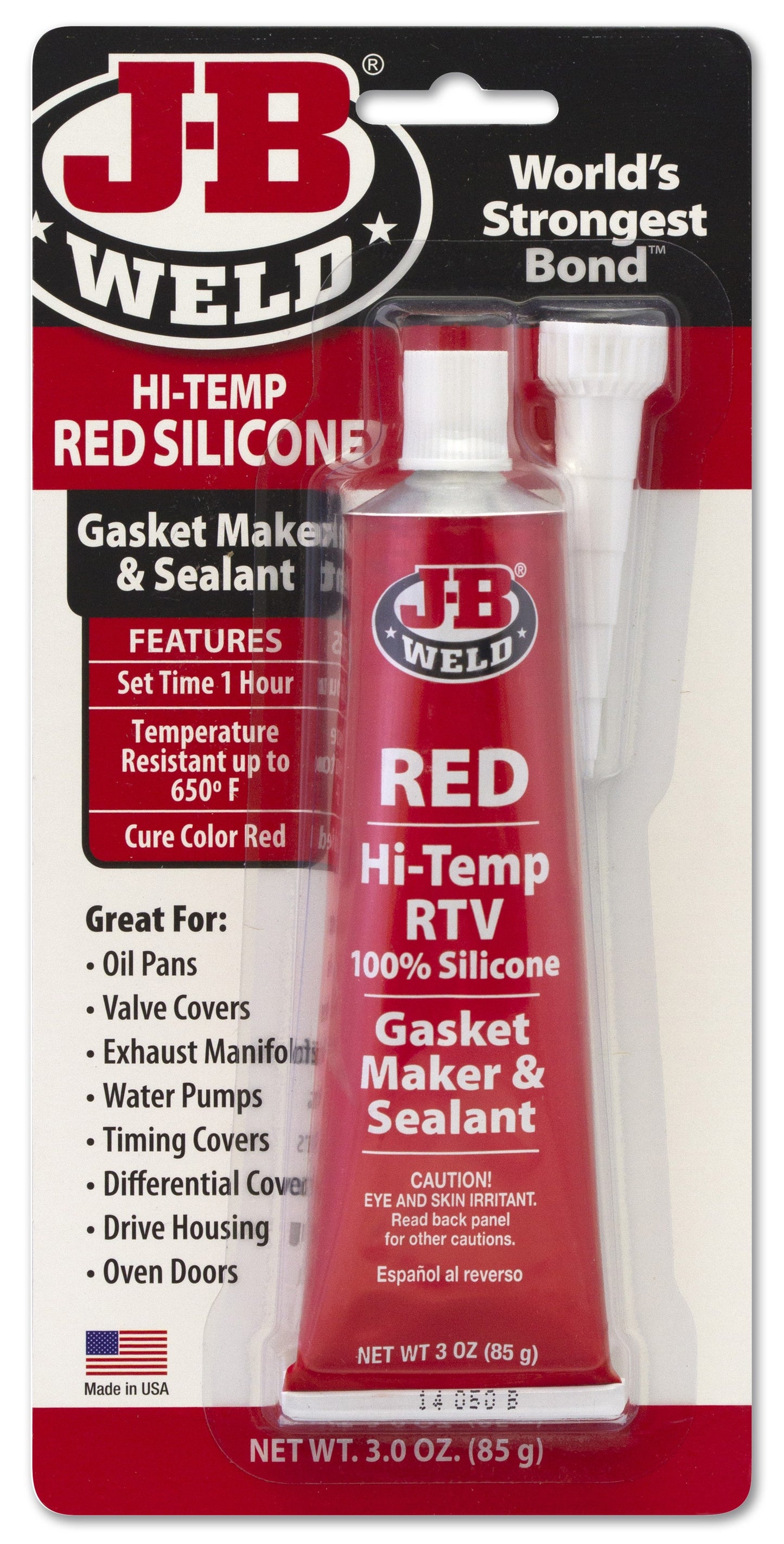 Red Hi-Temp RTV 100% Silicone (JB31314)