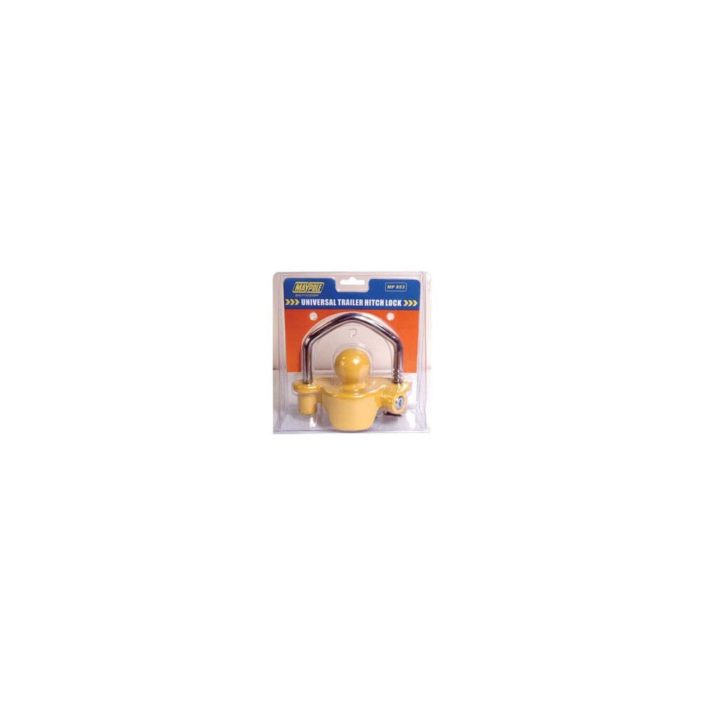 Maypole MP953 Yellow Universal Trailer Hitchlock (MP953)