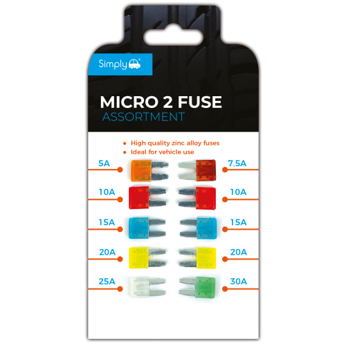 (BF822) Pk10 Micro 2 Fuse Assortment