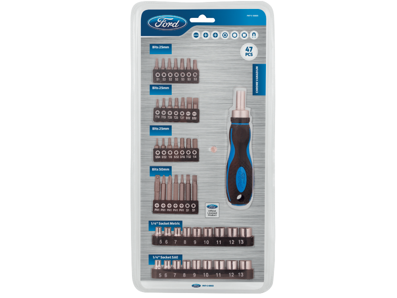 Ford Tools Ratchet Screwdriver Set FHT-C-0003 (FHT-C-003)