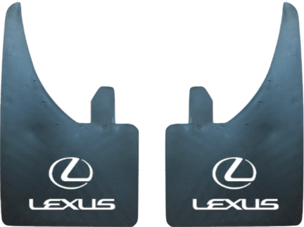 Lexus (White Text & Logo) Pair Mudflaps (MF302B)