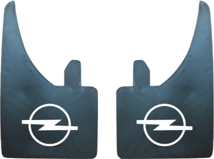 Opel (White Logo) Pair Mudflaps (MF311)