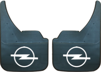 Opel (White Logo) Pair Mudflaps (MF311U)