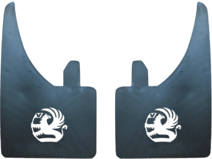 Vauxhall (White Logo) Pair Mudflaps (MF313W)