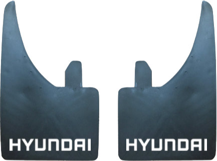 Hyundai (White Text) Pair Mudflaps (MF319)