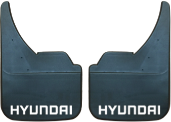 Hyundai (White Text) Pair Mudflaps (MF319U)