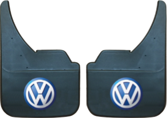 Volkswagen (Blue/White Logo) Pair Mudflaps (MF326U)