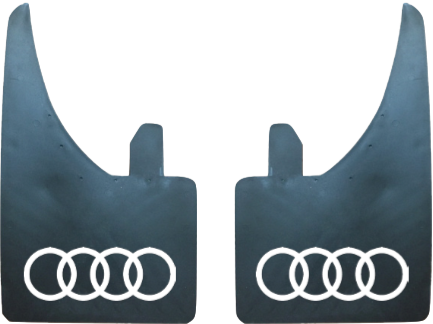 Audi (White Logo) Pair Mudflaps (MF333A)