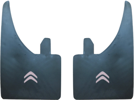 Citroen (Silver Logo) Pair Mudflaps (MF336B)