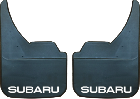 Subaru (White Text) Pair Mudflaps (MF354U)
