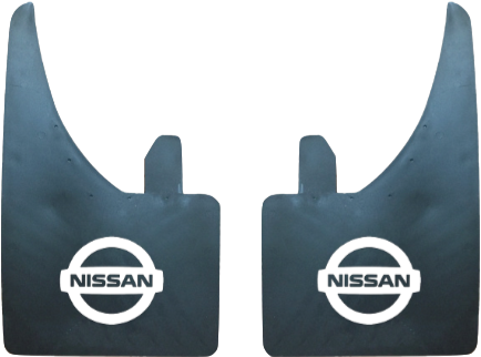 Nissan (White Logo) Pair Mudflaps (MF360A)