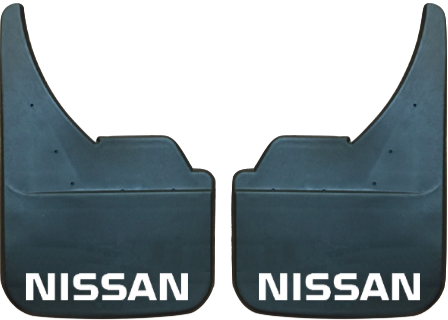 Nissan (White Text) Pair Mudflaps (MF360U)