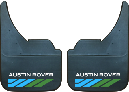Austin (Blue/Green/White Text Pair Mudflaps (MF375U)