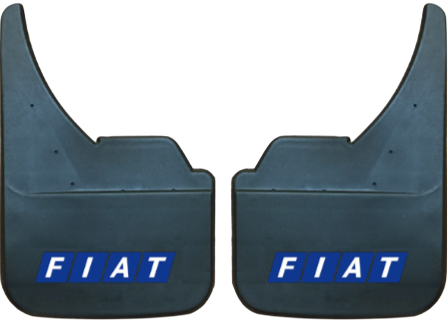 Fiat (Blue/White Logo) Pair Mudflaps (MF385U)