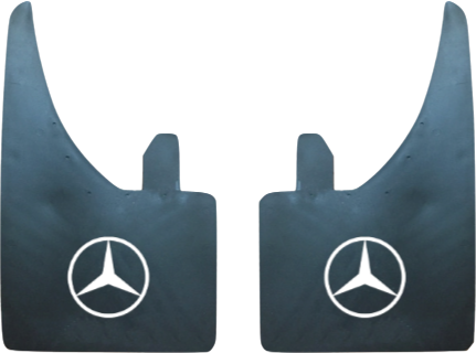 Mercedes (White Logo) Pair Mudflaps (MF404)