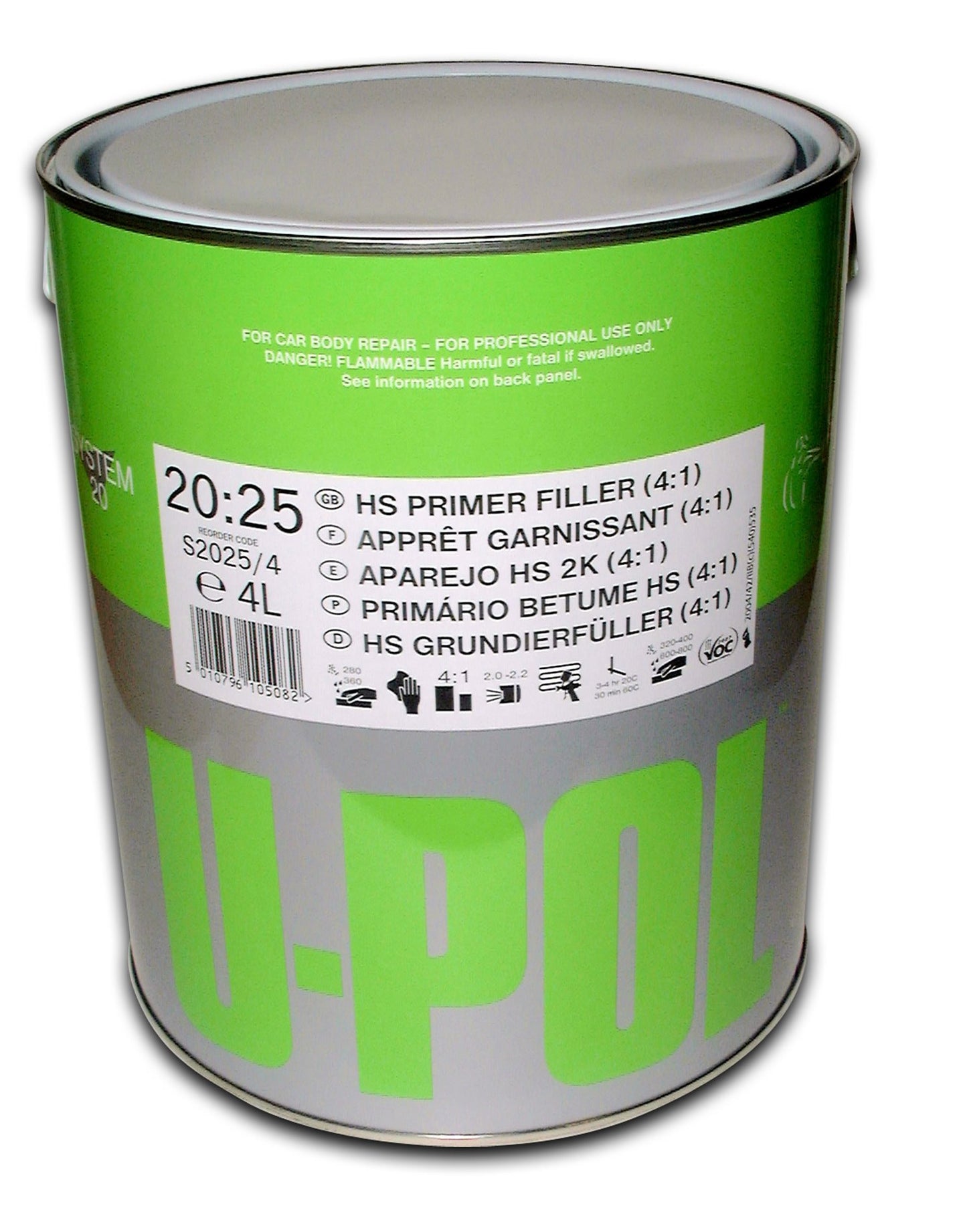 Upol High Build Primer 4 Ltr (S2025/4)