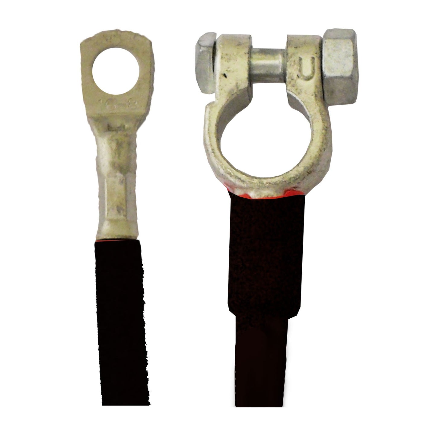 Fully Insulated Battery Lead 9" 225mm with Universal Terminal Black (SC223/09)