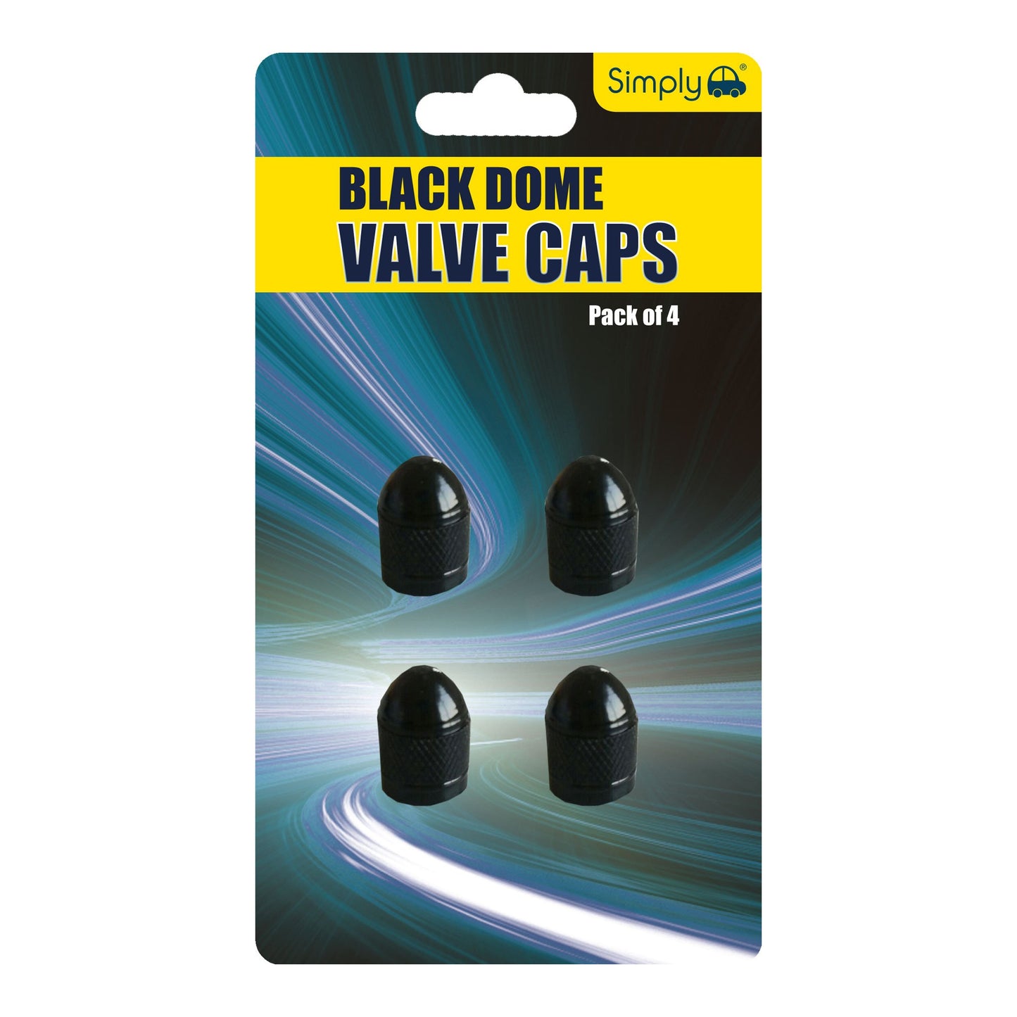 Dome Valve Caps Black - With (VAL01)