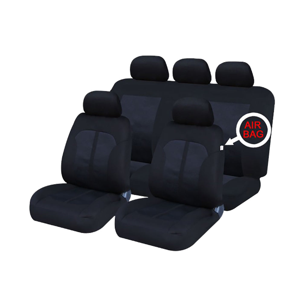 Auto Choice 9pc Black Seat Cover Set XASC21 (XASC21)