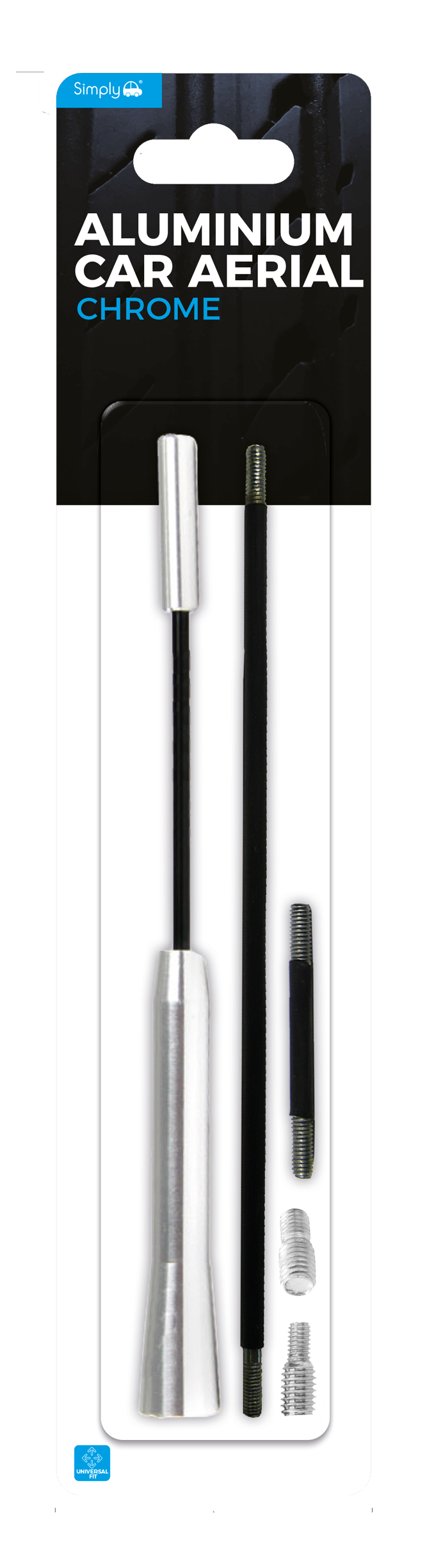 Chrome Aluminium Car Aerial (AER02)