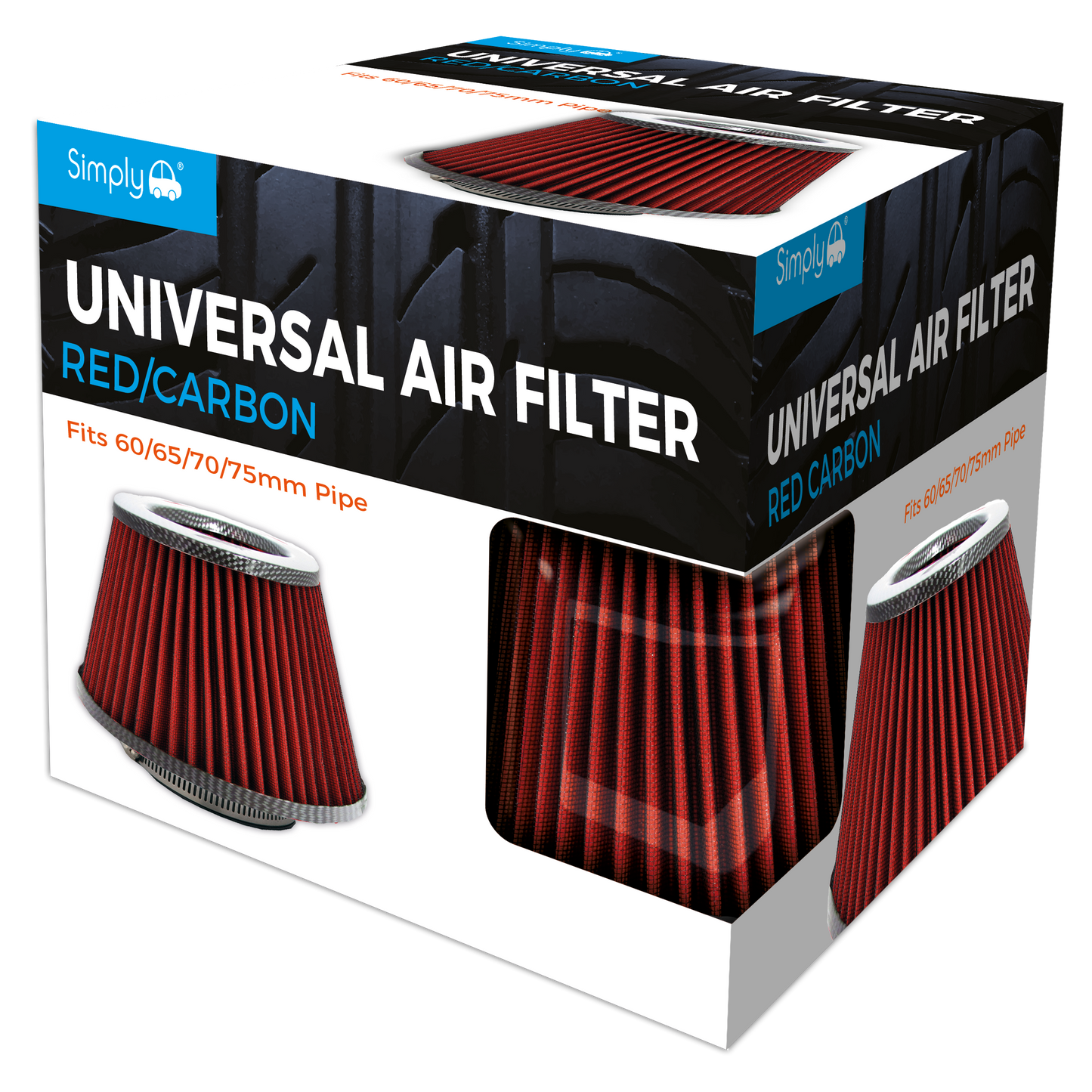 Red Mesh w/Carbon Air Filter (130 x 180) (AFU04)