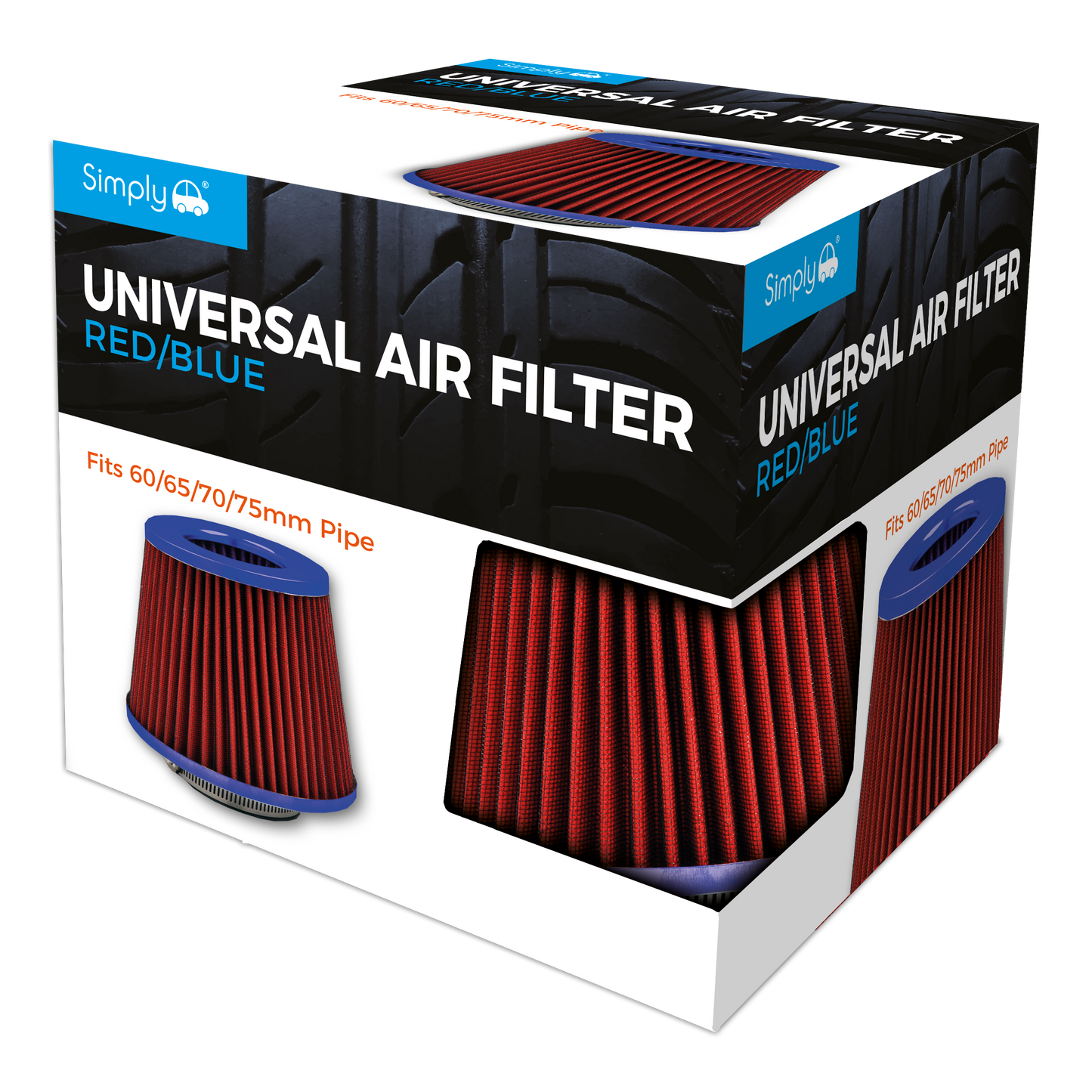 Red Mesh w/Blue Air Filter - Size 155x155mm (AFU10)