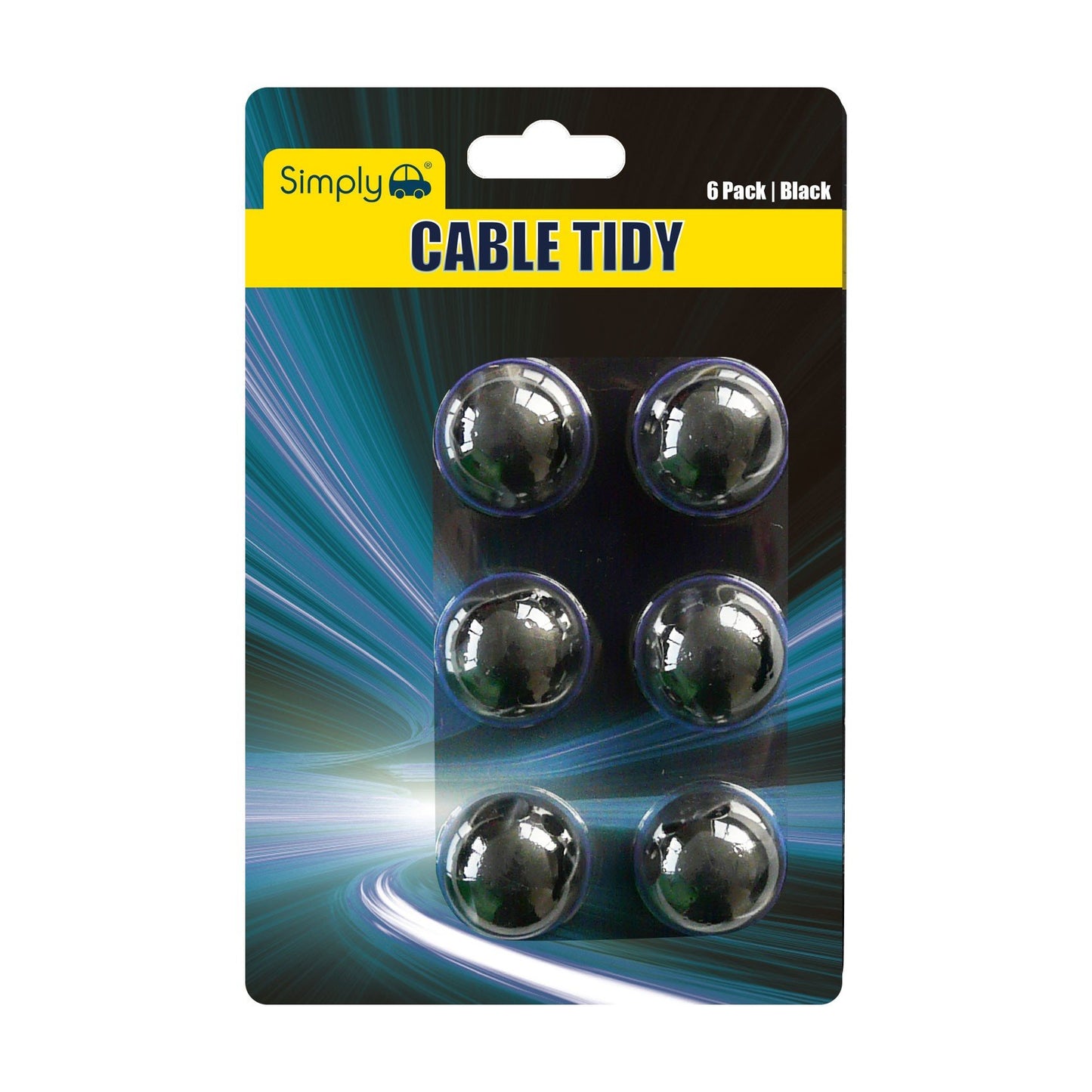 Pk6 Black Cable Tidies (BCT01)