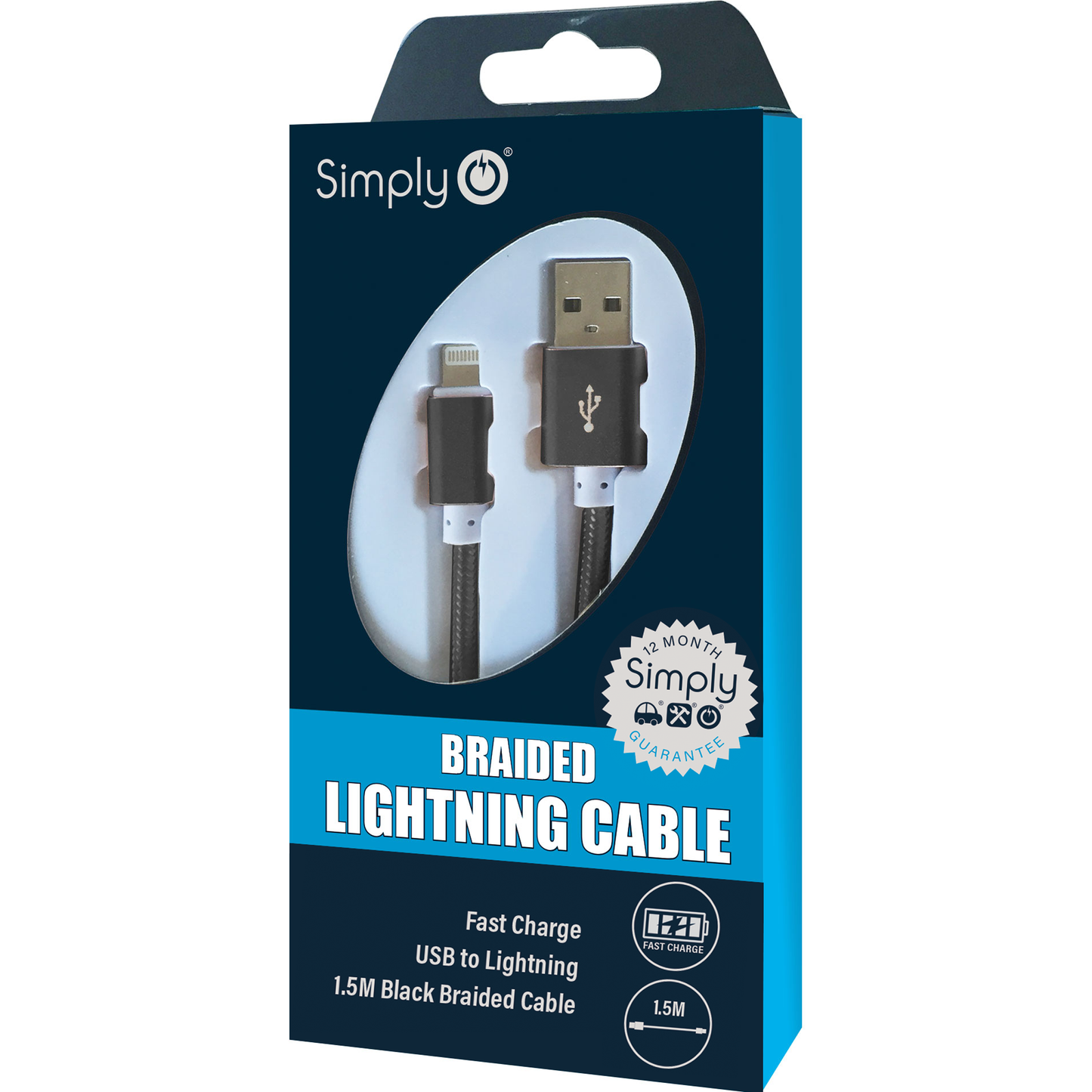 Braided Black Lightning Cable (ICIP04)