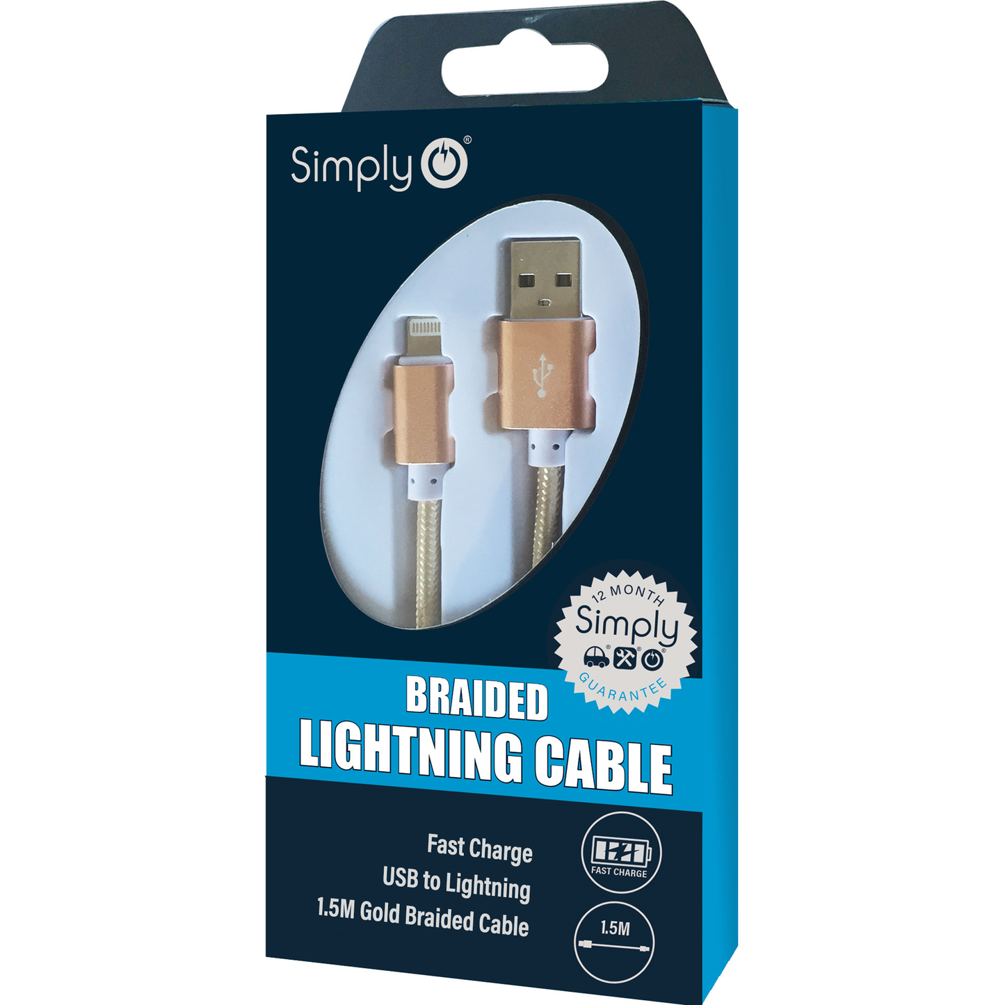 Braided Gold Lightning Cable (ICIP05)
