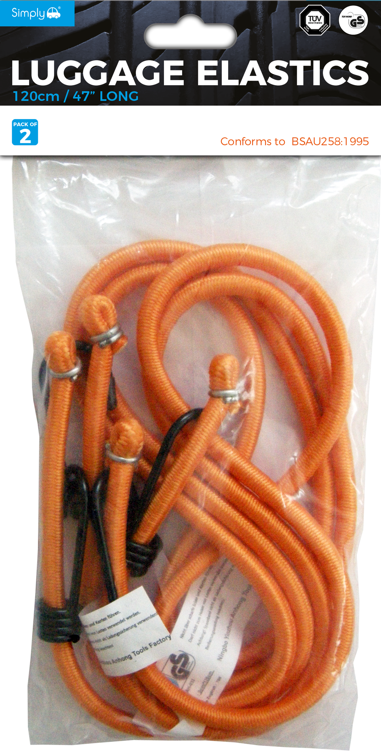 Luggage Elastic 120cm/47in 2 Pack (LE005)