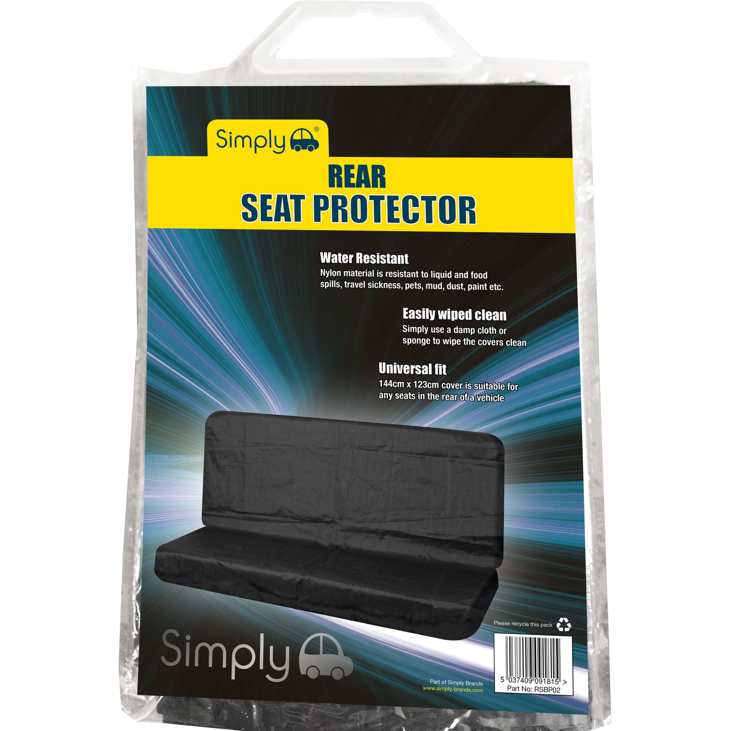 Black Rear Seat Protector (RSBP02)