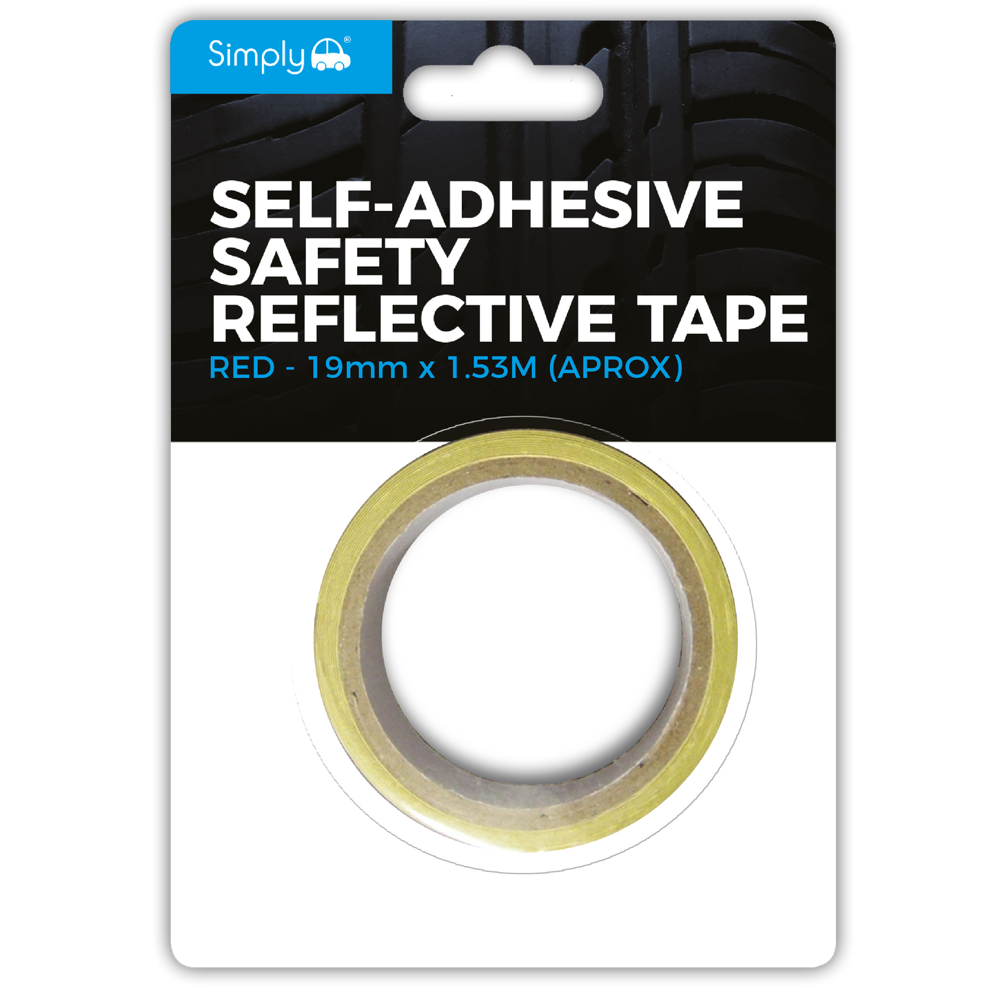 Self Adhesive Safety Reflective Tape 1.5Mx19mm Red (RT1)