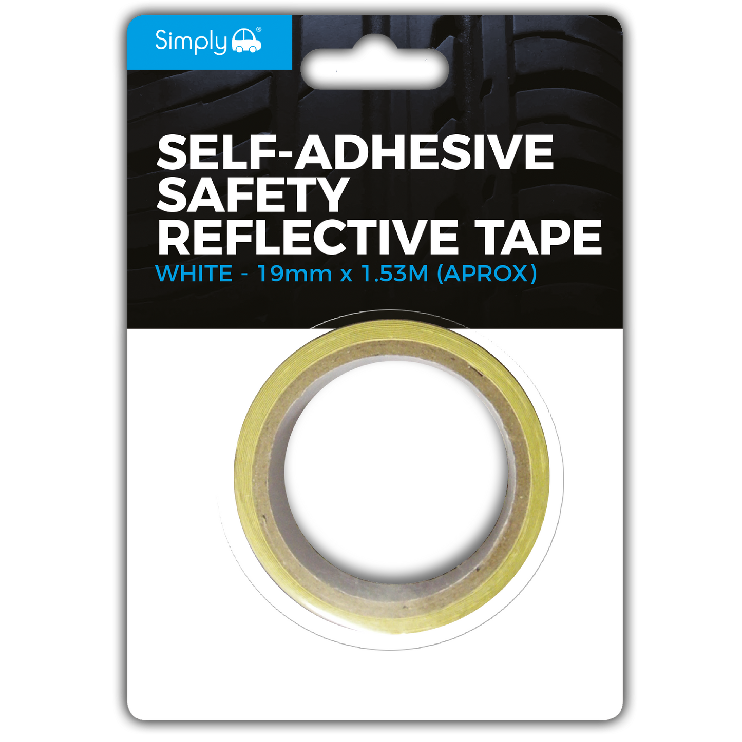 Self Adhesive Safety Reflective Tape 1.5Mx19mm White (RT2)