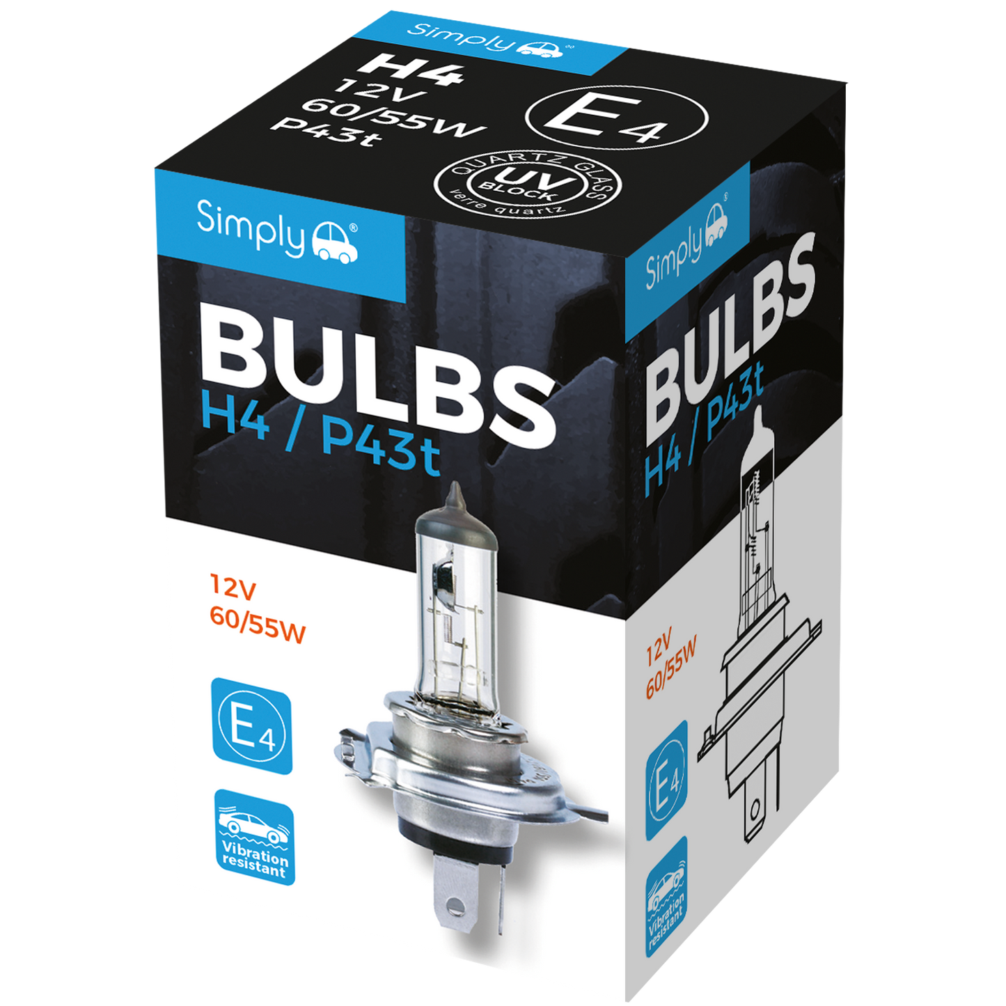 H4 Headlight Bulb (S472)