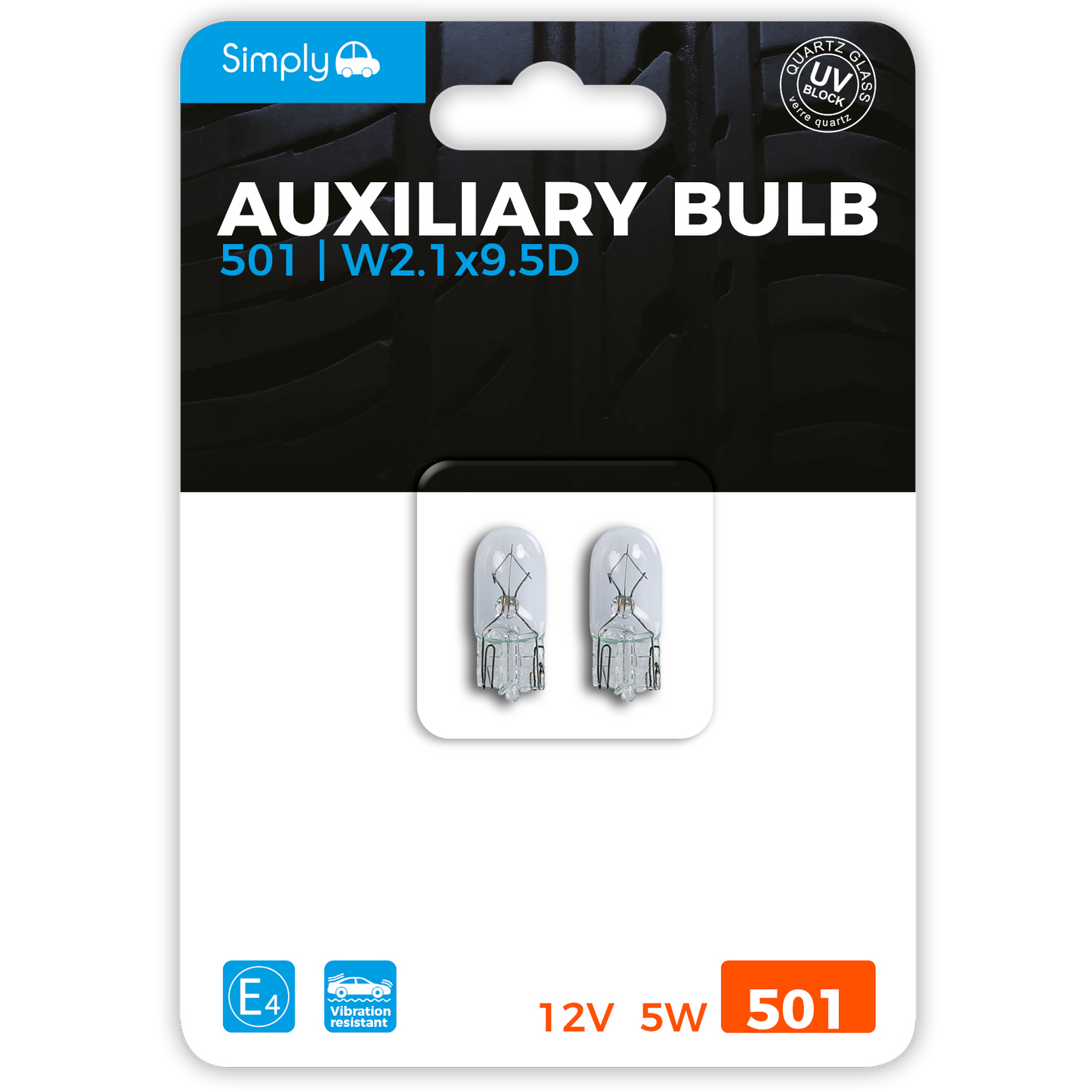 501 (W5W) Auxiliary Bulb Blister (S501BL)