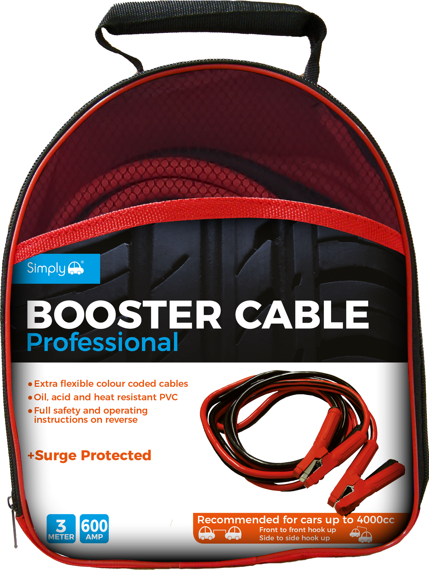 600AMP Professional Jump Leads Surge Protected (SP600SP)