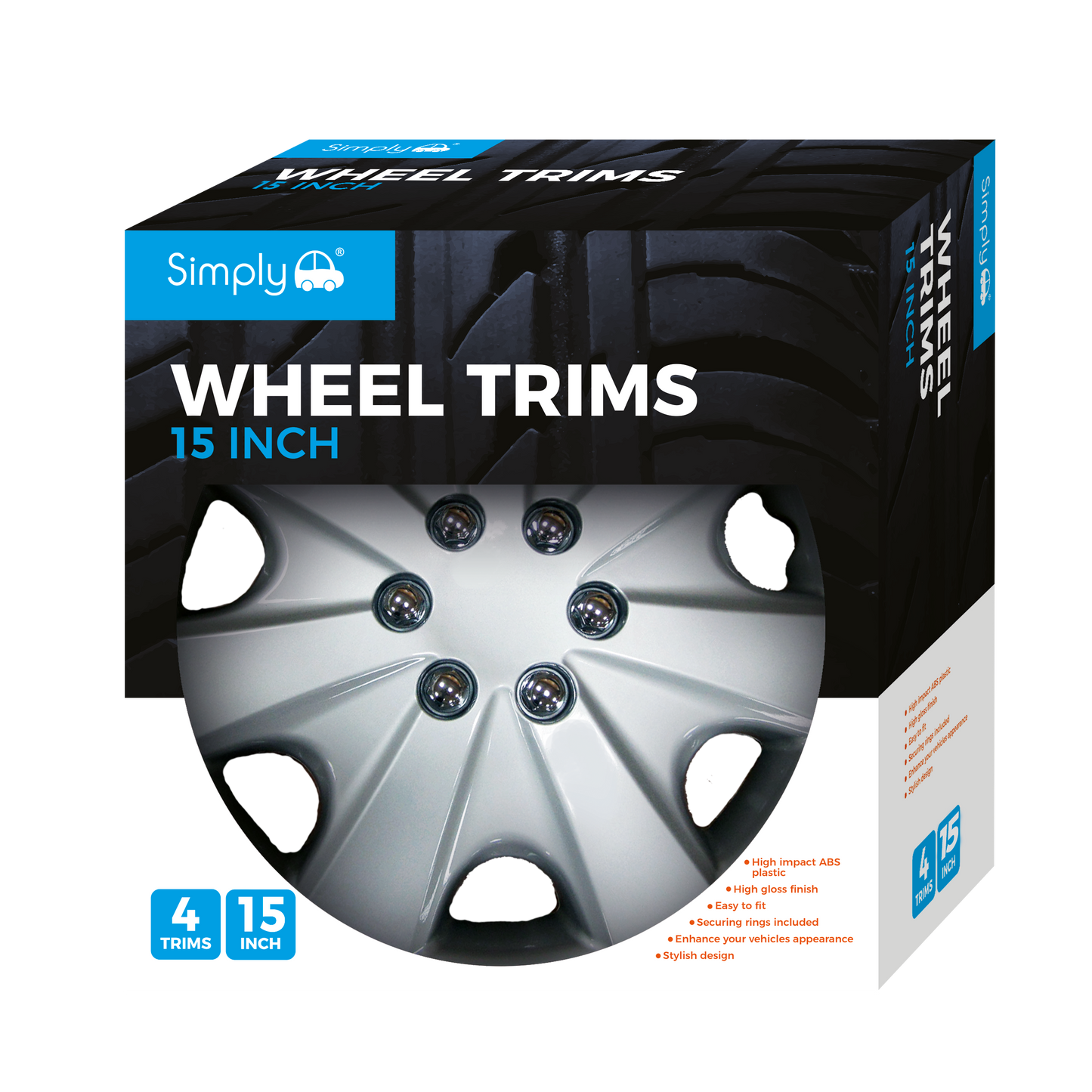 15" OMEGA Wheel Cover Box of 4 Trims (SWT124)
