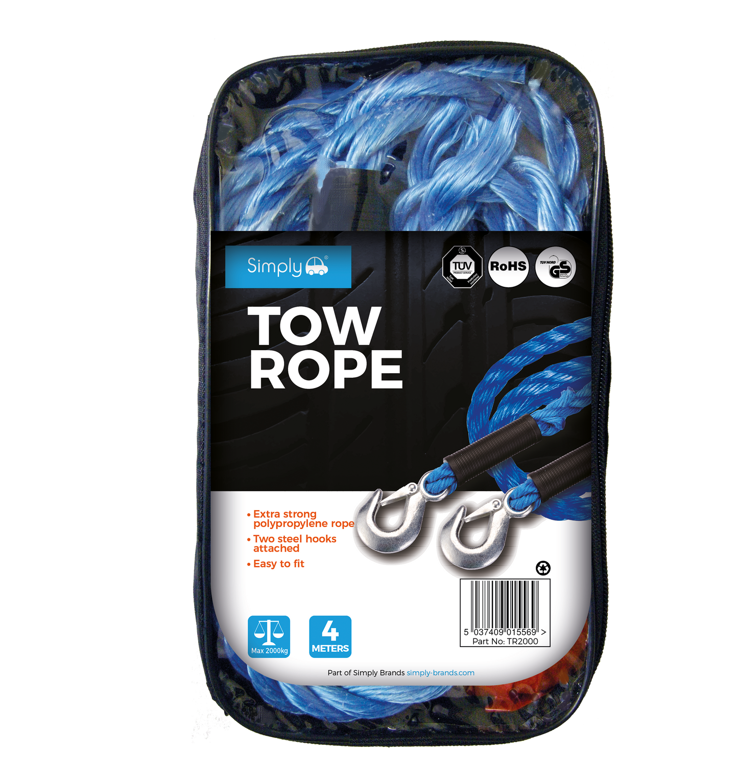Tow Rope 2000kg 4M (TR2000)