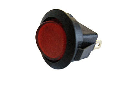 Illuminated Mini Round Rocker Switch On/Off Red (2457)