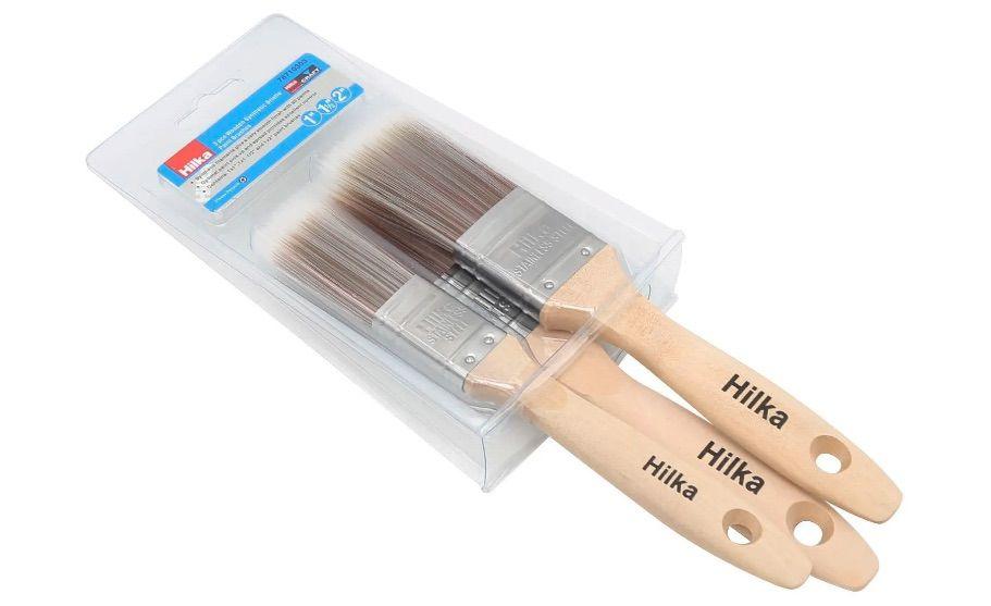 3 Pce Wooden Synthetic Bristle Paint Brushes (78710303)