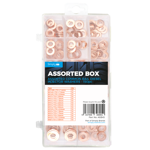 150Pc Common Rail Washers - Die (ASB45)