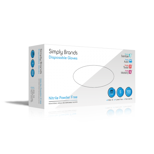 Blue Nitrile Gloves Simply Sanitize PK100 Large