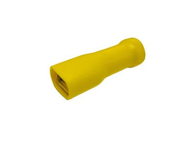 Fully Insulated Female Spade Terminals Yellow 6.3mm (Each) (ET11)