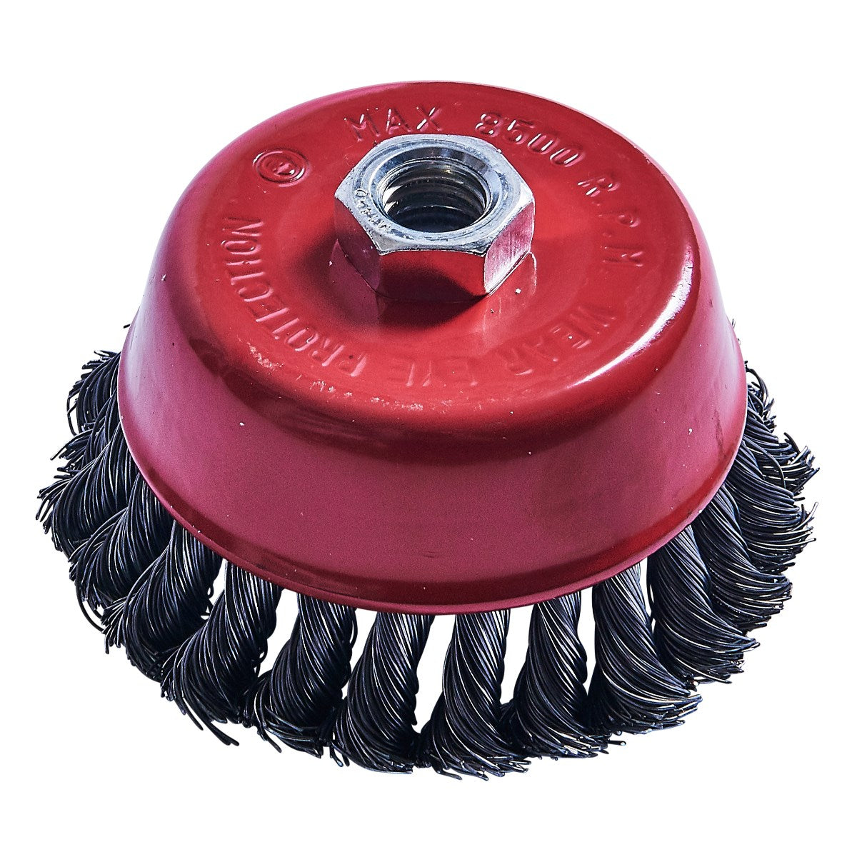 4" (100mm) twist knot wire cup brush (F3362)