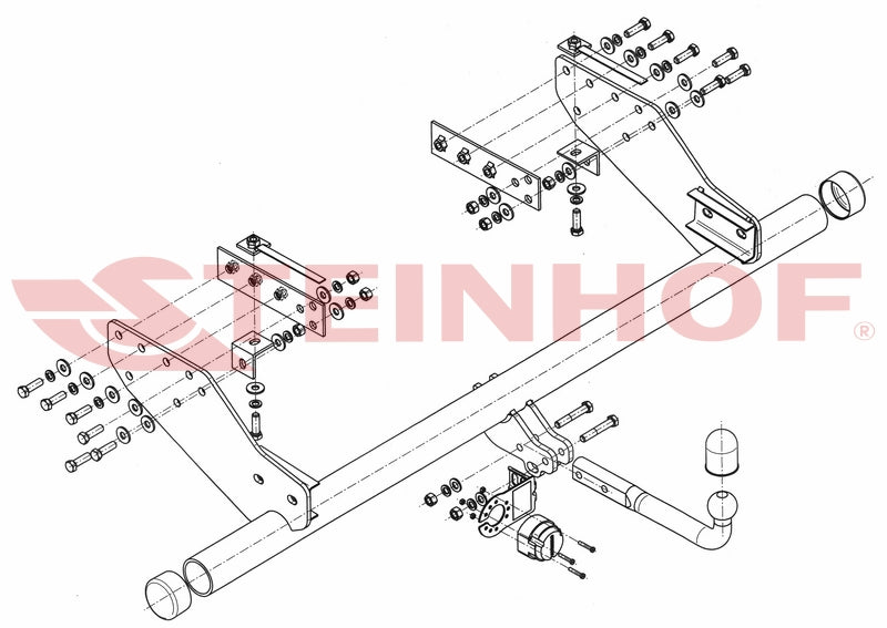 Mitsubishi L200 09- Long Bed Swan Neck (M-336)