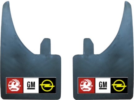 Gm (Red/Yellow/White Logo) Pair Mudflaps (MF310)