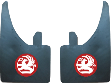 Vauxhall (Red/White Logo) Pair Mudflaps (MF313R)
