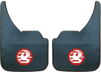 Vauxhall (Red/White Logo) Pair Mudflaps (MF313UR)