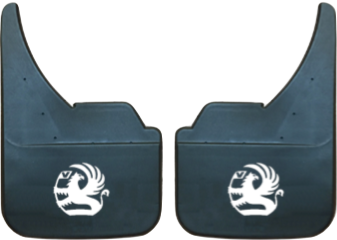 Vauxhall (White Logo) Pair Mudflaps (MF313UW)