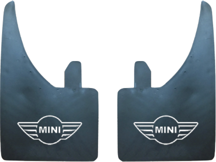 Mini (White Logo) Pair Mudflaps (MF324)